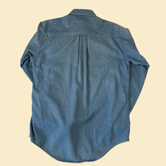 1990s chambray button down by Courtenay, vintage size 15.5/34-35 button down - Picture 7 of 7